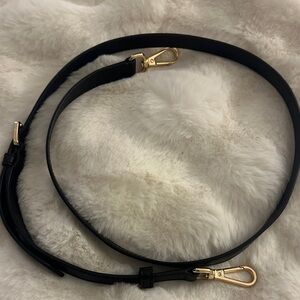 Michael Kors Black Leather Strap with Gold Hardware